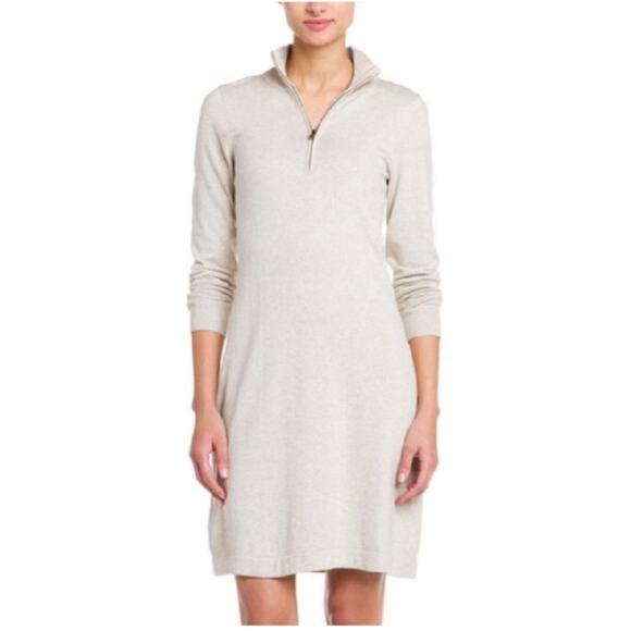 Tommy Bahama Tan Khaki Long Sleeve Knit Sweater Dress Medium - Picture 2 of 9
